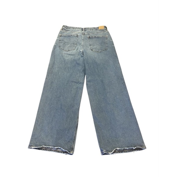 American Eagle Curvy Super High Rise Baggy Straight Jeans Womens 16 Reg - Picture 2 of 9